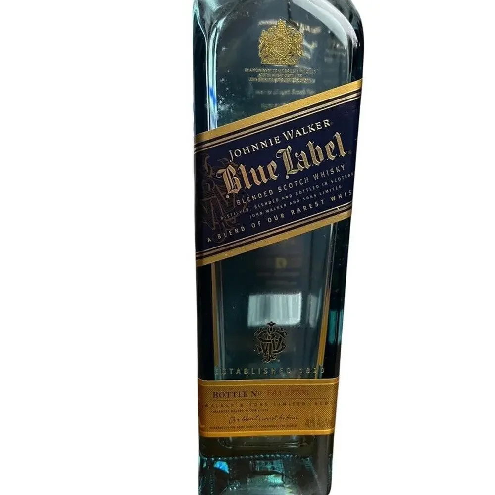 Johnnie Walker Blue Label Blended Scotch Whisky Empty Bottle Box Collectors